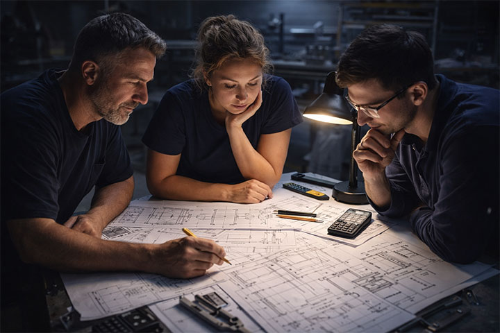 Industrielle Schweißarbeiten in der Werkstatt